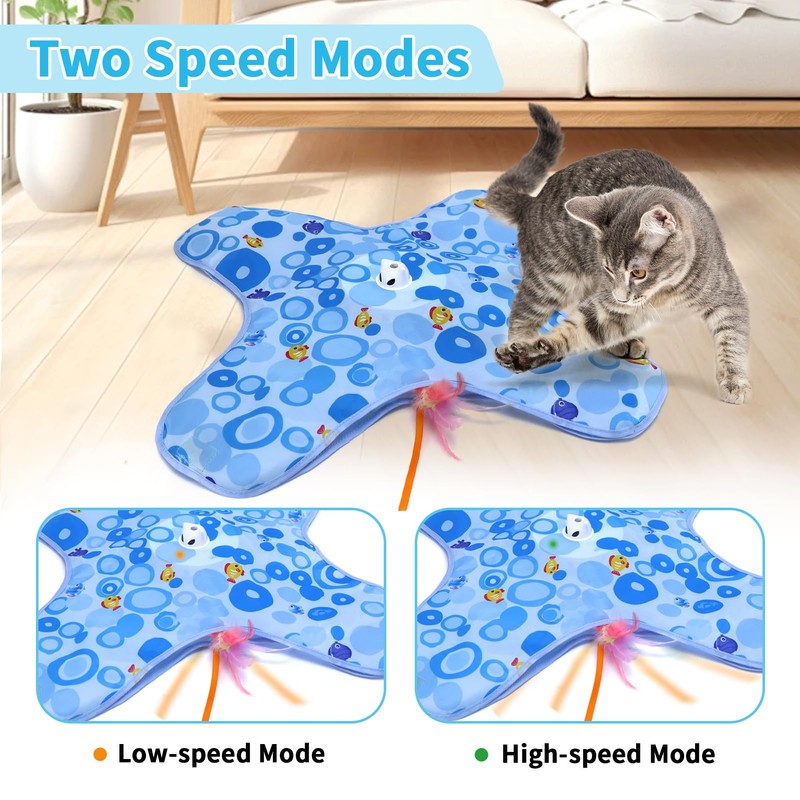 DFQ Interactive Cat Toys Chargeable, 2 in 1 Automatic Hide