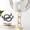 WADY 4PCS Black Metal Lamp Harp Holder Adapters (1.65") -