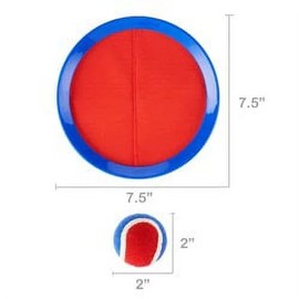 Aojie Play Day Toss & Catch Game, Red & Blue - 2 Discs & 1 Ball, Children Ages 3+