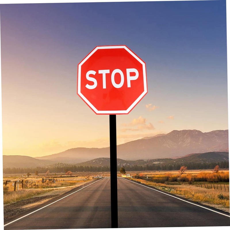 Tofficu 1pc Stop Traffic Sign Road Sign for Use Vintage