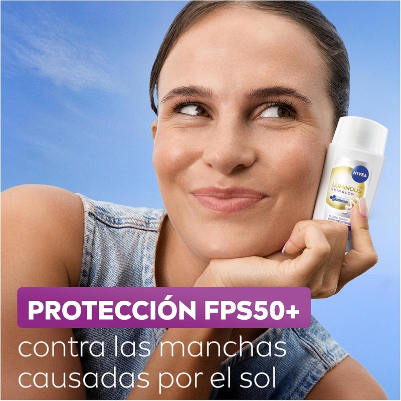 NIVEA Fluido Diario Luminous 630 Skin Glow con FPS 50,