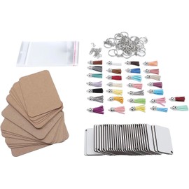 Yosoo Kit de Llaveros en para Sublimación, Paquete Completo de Manualidades de 180 Piezas para Proyectos de Bricolaje Fáciles, Materiales de MDF y Hierro