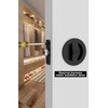 goldenwarm Matte Black Pocket Door Lock, Privacy Round Pocket Door