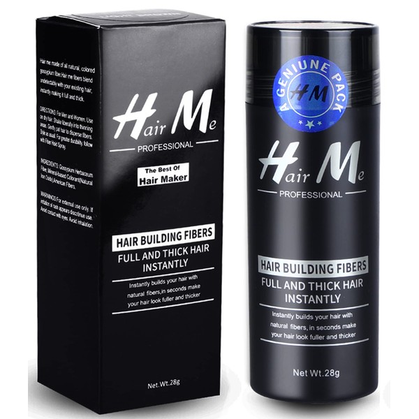 Haarpuder, verdichtendes Puder, Volumen, Kastanienglatze, für Männer, Haaraufbau-Fasern (Dunkelbraun)