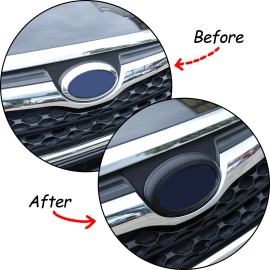 Unbranded 2PCS ABS Matte Black Front Rear Emblem Trim Ring Fits Subaru Forester 2013-2018