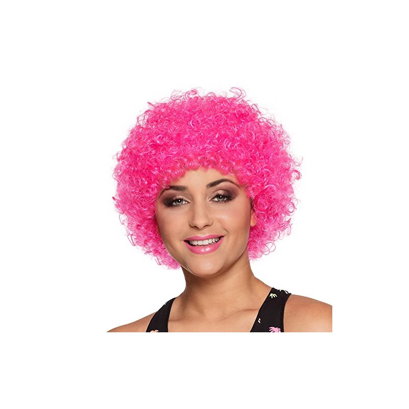 Pruik Pop knalroze