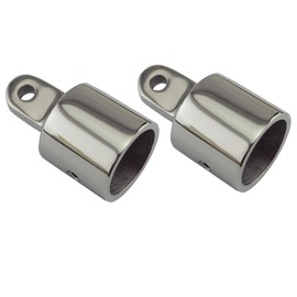 POFET 2Pcs 22mm Stainless Steel 316 Yacht Boat Sliding Cap, Awning Fittings, Marine Eye End Dome Hardware Fittings