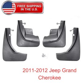 RC Auto 4 Pc F&R OE Fitment Mud Flaps Mud Guards Splash For 11-22 Jeep Grand Cherokee