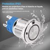 16mm 12V-24V DC 4A White Ring LED Lighted Metal Switch