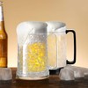Doytn Double Wall Gel Frosty Freezer Ice Mugs Clear 16oz