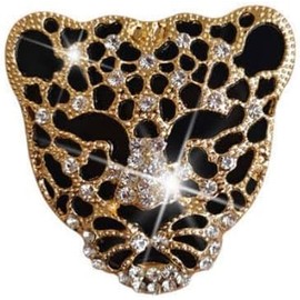 Gold Tiger Chic Bling Shoe Charms Gold and Sliver Designer Jewels Pretty Cute Chains Decorations Accessories for Women Girl Adults Shoe Decoration Charms Shoe Care and Accessories