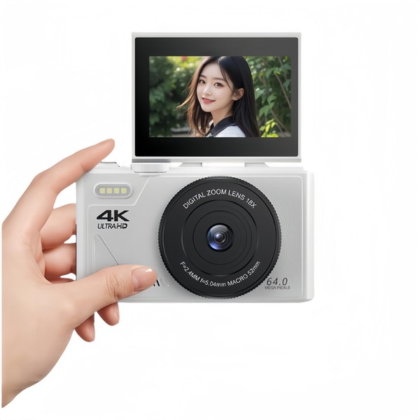 4K Digital Camera for Photography, 64MP UHD Vlogging Camera for