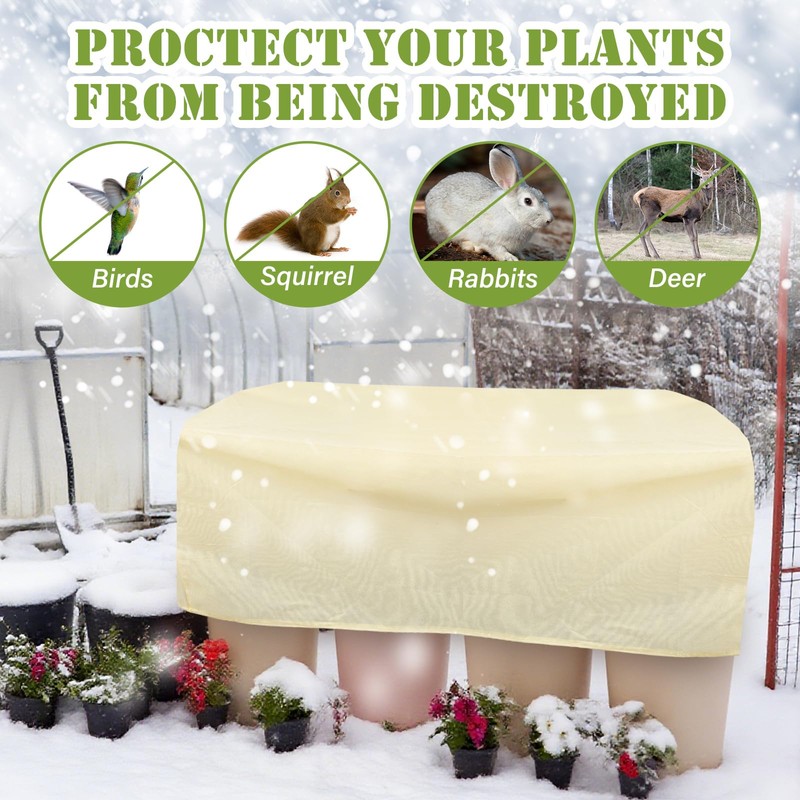 Ribbonlic 2 Pcs 49.6" x 20" Raised Garden Bed Cover