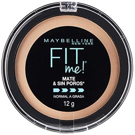 Maybelline Base de Maquillaje en Polvo Fit Me, 220 Nat Beige, 12 gr, matifica y controla brillo por 16h, minimiza la apariencia de poros, iguala el to