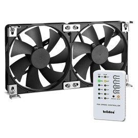 RV Refrigerator Fan, Briidea 12V RV Fridge Ventilation Cooling Fan 5.5"(140MM), Dual-Mount Kits to fit All RV Vents Ideally US RVs, with dual-mode controller to bring You convenience