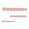Nude Pink Press on Toenails Short Square Glossy Fake Toe