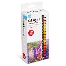 KINGART - Juego de 60 pasteles al óleo suaves para pintura artística, dibujo, mezcla, suministros de arte para artistas, principiantes, estudiantes, profesores