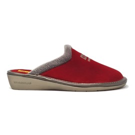 Nordikas 238-o Natala Luxury Mule Slippers in Red Suede - cherry, size: 37 eu