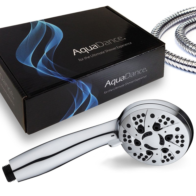 AquaDance High Pressure 6-Setting 3.5" Chrome Face Handheld Shower with