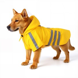 Dewverve Waterproof Dog Raincoat Jacket - Full Coverage pet Raincoat with Sun & Wind Protection, Reflective & Breathable for Large-Small Dogs (s-5xl)