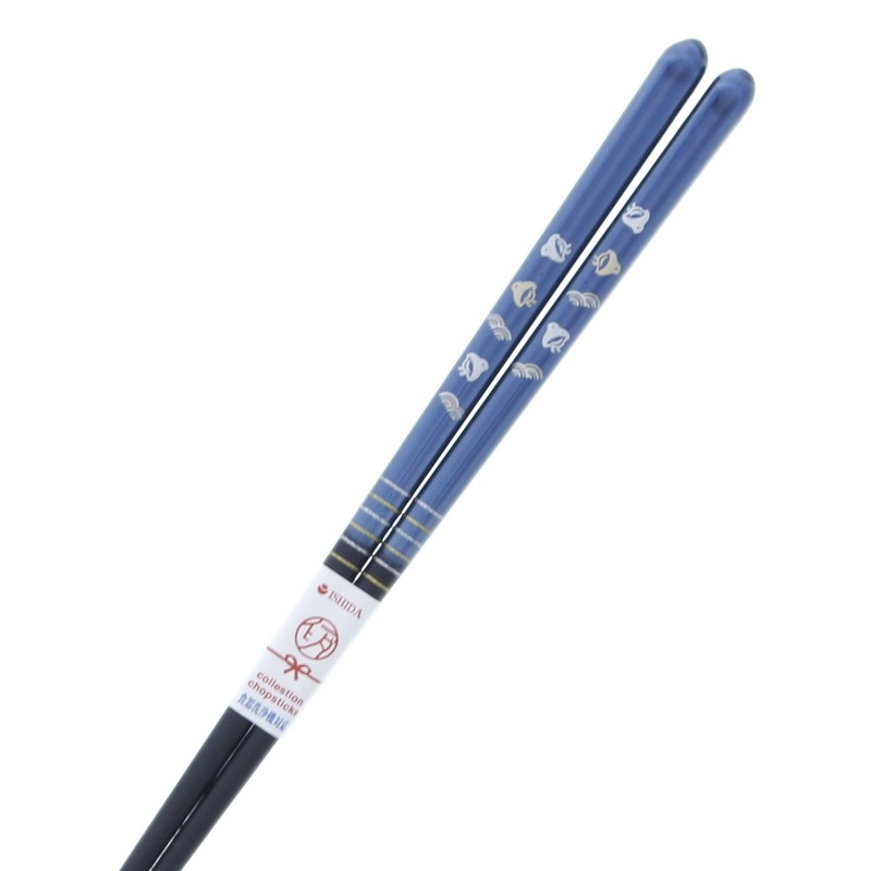 Ishida Wave Houndstooth Chopsticks Made in Japan Wooden (Natural Wood)