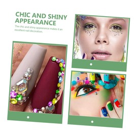 Housoutil Flat Back Colorful Rhinestones Color Nail Art Diamonds for Creative Nail Decoration Safe Easy Application for Professionals Home Use