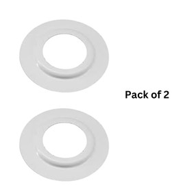 Heavy Duty Metal Adaptor Lamp Shade Reducer Ring White Plate Light Fitting Washer Converter for Modern Fixture Pack of 2