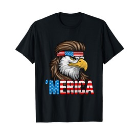 4th Of July Merica USA Flag Eagle Patriotic Men Women Kids T-Shirt