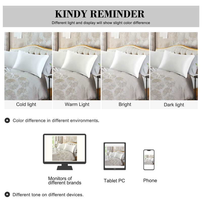 PiccoCasa Satin Pillowcase, Cool Envelope Style Pillowcase, Rayon, Cool to