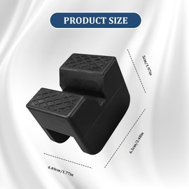 Tecledsn 3 Ton Car Jack Stand Pads, Jack Rubber Pad Adapter, Slotted Frame Rail Pinch Welds Protector Floor Jack Pad Adapter, Universal Car Accessories Car Jack Pad for Most Car, Truck, SUV, RV (4PCS)