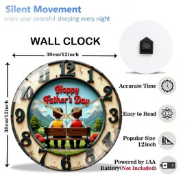 12 Inch Diameter Glass Wall Clock with a Classic Brushed Stainless Steel Framesheet size: 12 in, color: White
