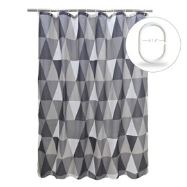YIAOYAU - Cortina de ducha de tela repelente al agua, lavable a máquina (78 x 78 pulgadas)