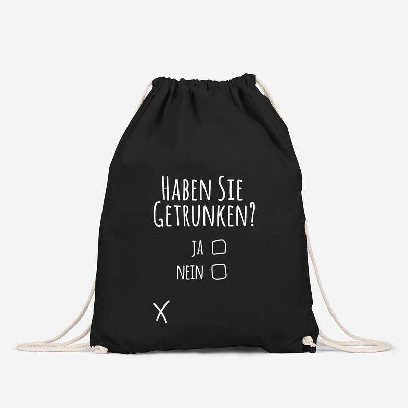 MoonWorks® Gym Bag with Saying "Zwei Alkohol" [German Language]
