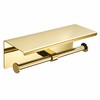 Wall Mounted Double Toilet Paper Holder with Shelf, 304 Stainless