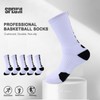 Speum Men's Athletic Socks with Anti-slip Cushioning Performance,Basketball Socks(5 pairs)