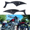 Black 8mm/10mm Motorcycle Spear Blade Rear View Side Mirrors for