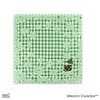 Moomin MOOMIN Checkered Flower Towel Handkerchief, Green, Packed in Packaging,