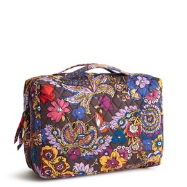 Vera Bradley Women's Premium Cotton Lay Flat Travel Organizer, Colorful Bouquet, One Size