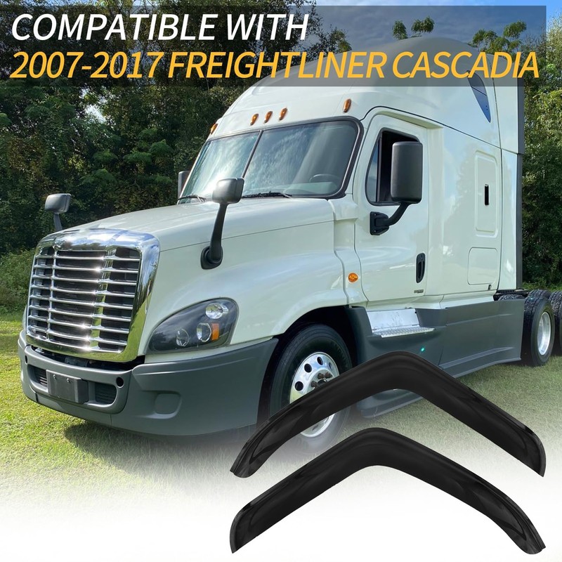 Window Air Guard Deflectors Compatible with 2007-2017 Freightliner Cascadia