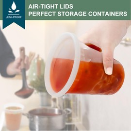 vivigu Deli Containers with Lids 32 oz [24 Set] - Soup Containers with Lids Freezer Safe, Plastic Food Storage Containers for Meal Prep, BPA Free | Portion Control | Leakproof | Microwave…