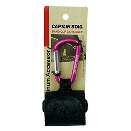 Captain Stag UM-1897 Carabiner Aluminum Accessory Band Clip Carabiner Pink