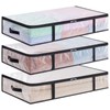 Lifewit Pack of 3 Transparent Plastic Underbed Storage Bags, 60