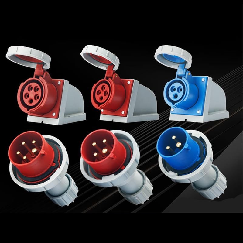 IEC 60309 Waterproof Industrial Connector Socket, 5Pin 16A 380V-415V 3P+E+N