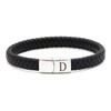 HAYOUWAY Initial Leather Bracelet for Men Letter A-Z Initial Bracelets