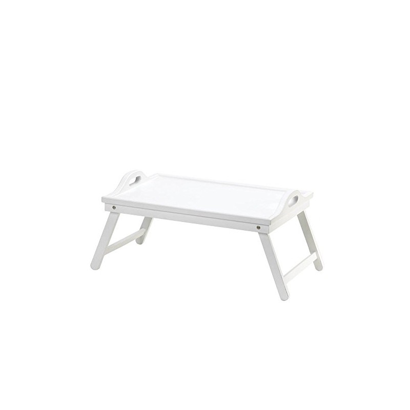 Breakfast in Bed Tray, Serving Tray with Legs, Modern White