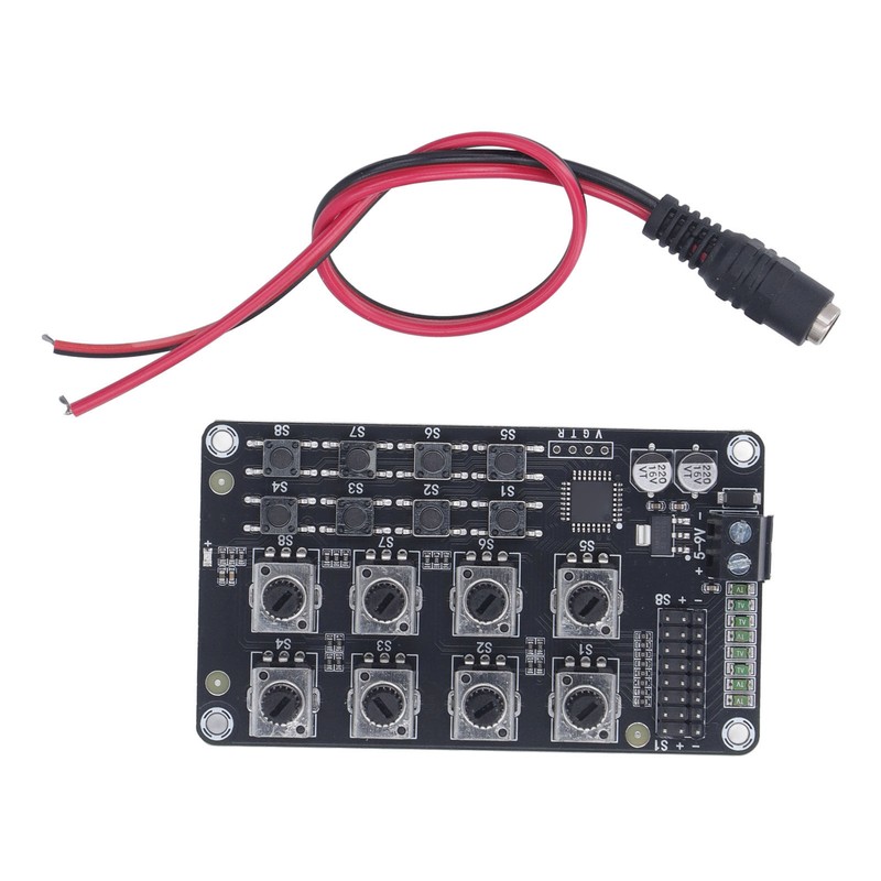 Rotating Knob 8 Channel Servo Controller Control Board with High