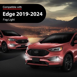 LED Fog Light Driving Lamp Driver Side Clear Fit Ford Edge 2019-2024 PKT4B-15B243-AD, PKT4B15B243AD