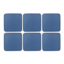Portmeirion Home & Gifts Harbour Blue Coasters Set of 6, 10.5cm x 10.5cm / 4" x 4"