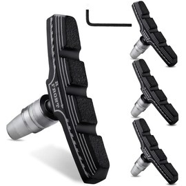 Hapleby 4PCS Premium Bike Brake Pads, Professional Mountain Bicycle V-Brake Pads, Bike Brake Blocks Kit, for Free Hex Wrench