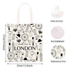 WCGXKO London Travel Gift London City Gift Paris trip Girls Weekend Shopping Bag (LONDON CA)
